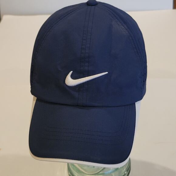 Nike golf  Hat Cap Mens Dark Blue White Adjustable Strap 20XI VR Golf One size - Picture 1 of 9